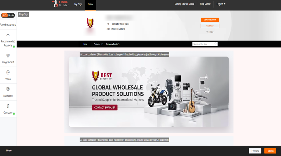 Alibaba Minisite Design